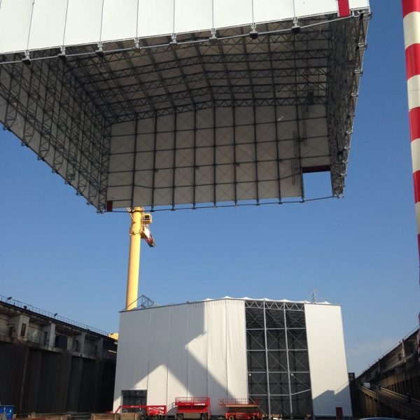 Estrutura metálica especial numa obra da ROMA2S