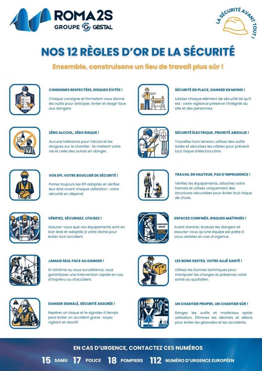 Nos 12 Règles d'Or de la Sécurité